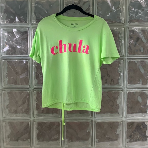Neon Green & Pink Graphic Tee (XL) - Picture 1 of 4